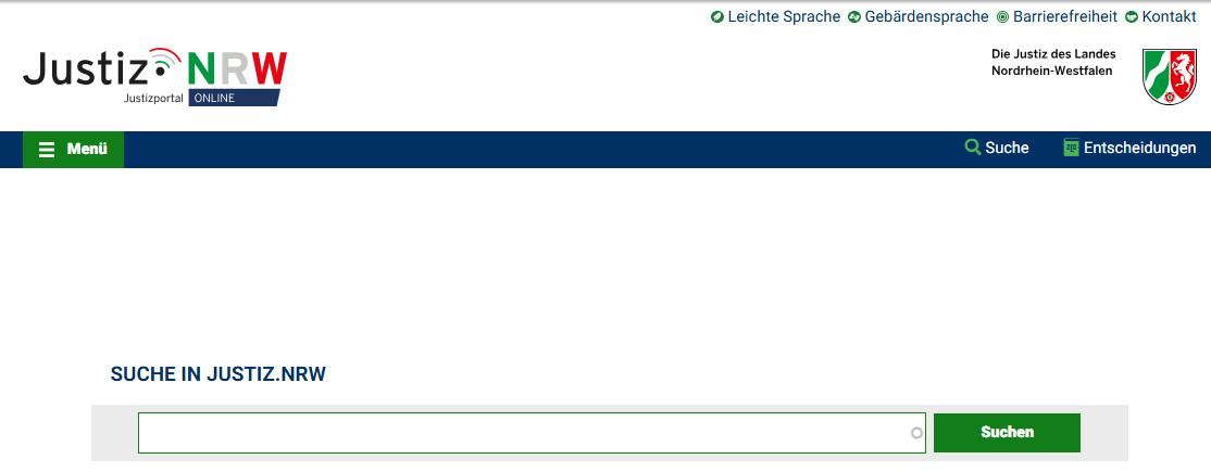 Suche Justizportal