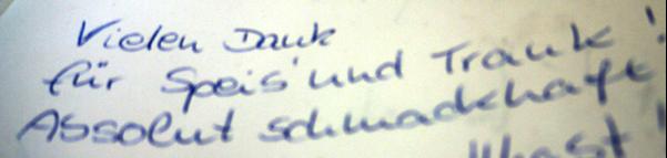 Speis und Trank Schrift