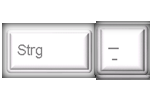 Strg Minus Tasten