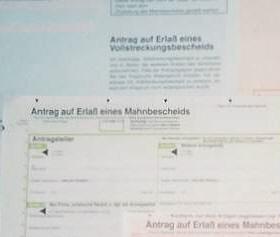 Antrag auf Erlass eines Mahnbescheids
