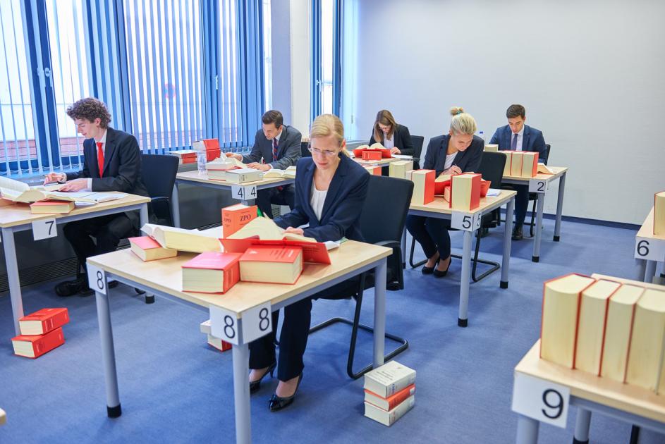 Vortragsvorbereitung der Prüflinge