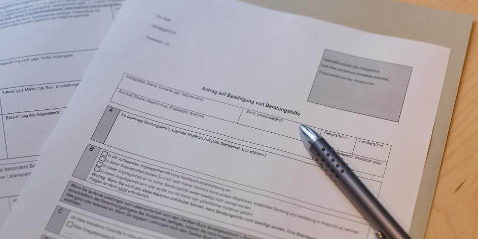Formular mit Stift
