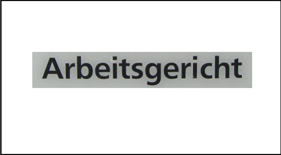 Schriftzug "Arbeitsgericht"