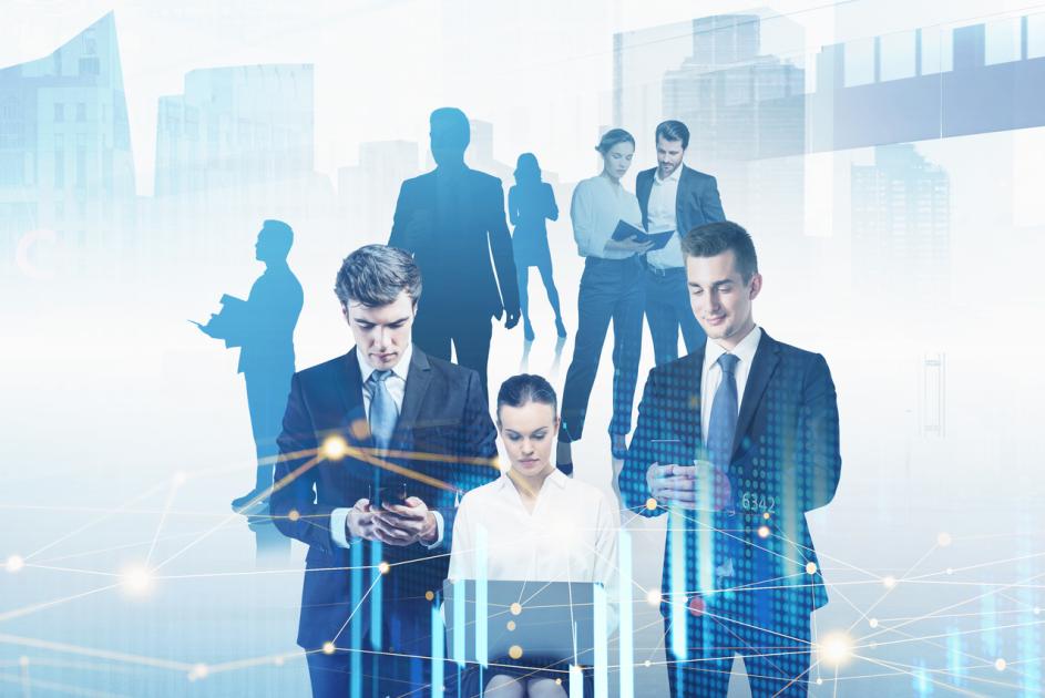 Menschen digital vernetzt