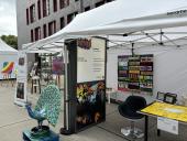 Stand mit Kunstgegenständen